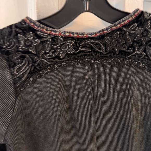 Soft surroundings womens Cobi Thermal velvet trim gray ashy wash Size SP - Picture 6 of 13